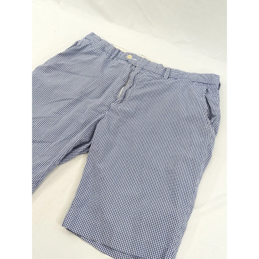 Vtg Polo Ralph Lauren Men's Blue Plaid Preppy Shorts 36 (38 Tag) 11